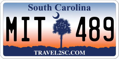 SC license plate MIT489