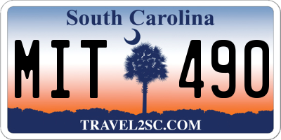 SC license plate MIT490
