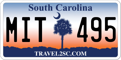 SC license plate MIT495