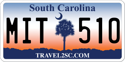 SC license plate MIT510
