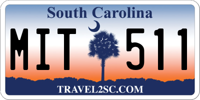 SC license plate MIT511