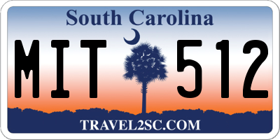 SC license plate MIT512