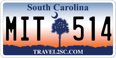 SC license plate MIT514