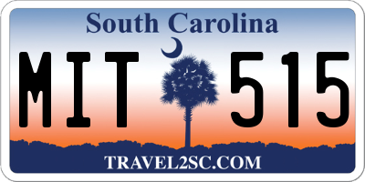 SC license plate MIT515