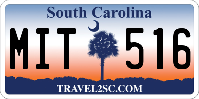 SC license plate MIT516