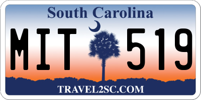 SC license plate MIT519