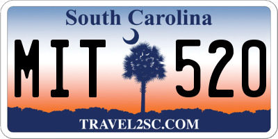 SC license plate MIT520