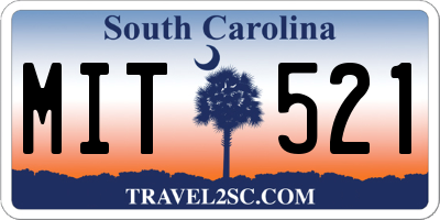 SC license plate MIT521