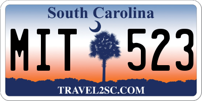 SC license plate MIT523