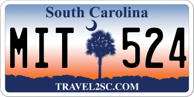 SC license plate MIT524