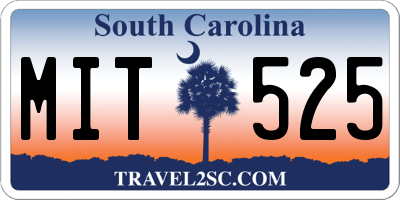 SC license plate MIT525