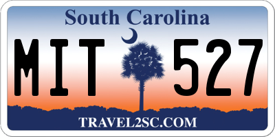 SC license plate MIT527