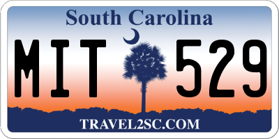 SC license plate MIT529