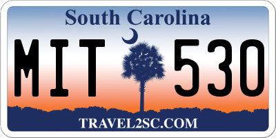 SC license plate MIT530