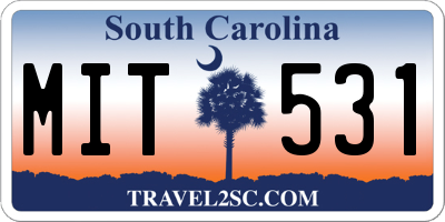 SC license plate MIT531