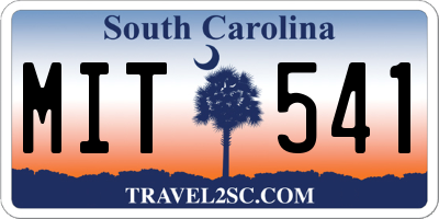 SC license plate MIT541