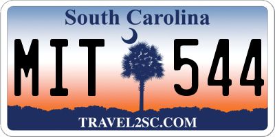 SC license plate MIT544