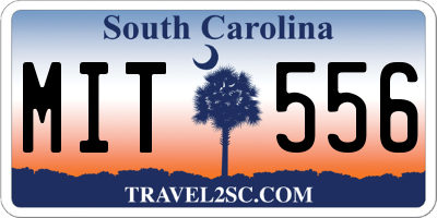 SC license plate MIT556