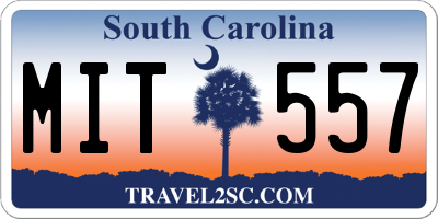 SC license plate MIT557