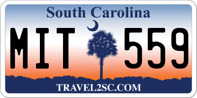 SC license plate MIT559
