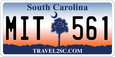 SC license plate MIT561