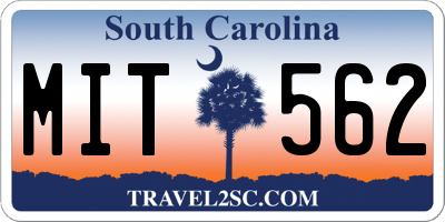 SC license plate MIT562