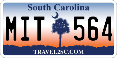 SC license plate MIT564