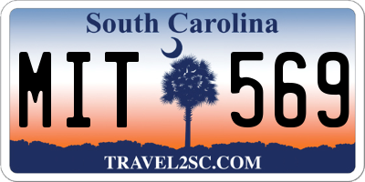 SC license plate MIT569