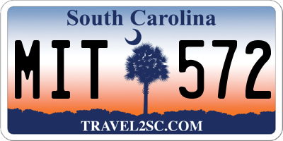 SC license plate MIT572