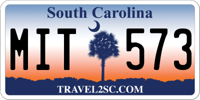 SC license plate MIT573