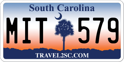 SC license plate MIT579