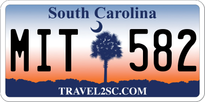 SC license plate MIT582