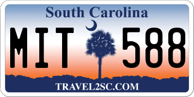 SC license plate MIT588
