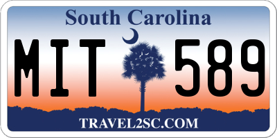 SC license plate MIT589