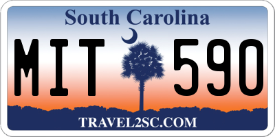 SC license plate MIT590