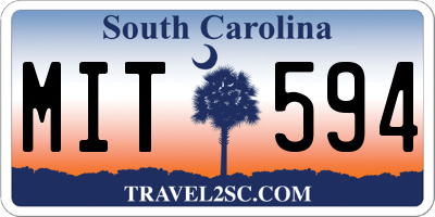 SC license plate MIT594