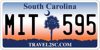 SC license plate MIT595