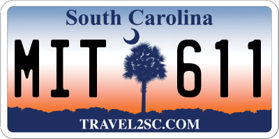 SC license plate MIT611