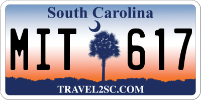 SC license plate MIT617