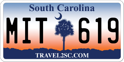 SC license plate MIT619