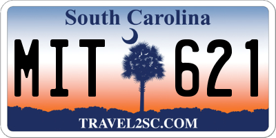 SC license plate MIT621
