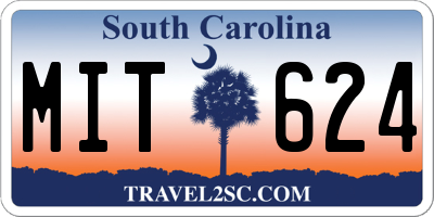 SC license plate MIT624