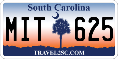 SC license plate MIT625