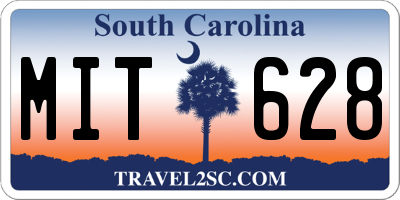 SC license plate MIT628