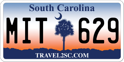 SC license plate MIT629