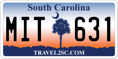 SC license plate MIT631