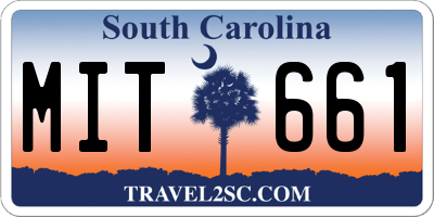 SC license plate MIT661