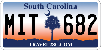 SC license plate MIT682
