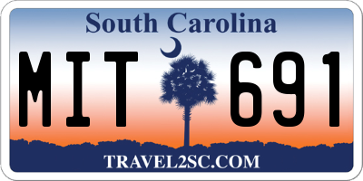 SC license plate MIT691