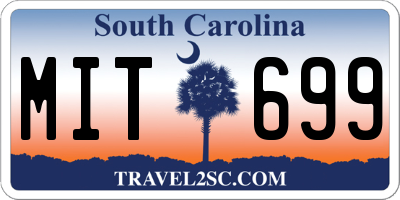 SC license plate MIT699